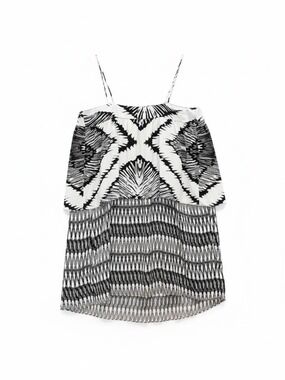 House of Harlow 1960 Black White Geometric Mini Dress Size XS Spaghetti Straps